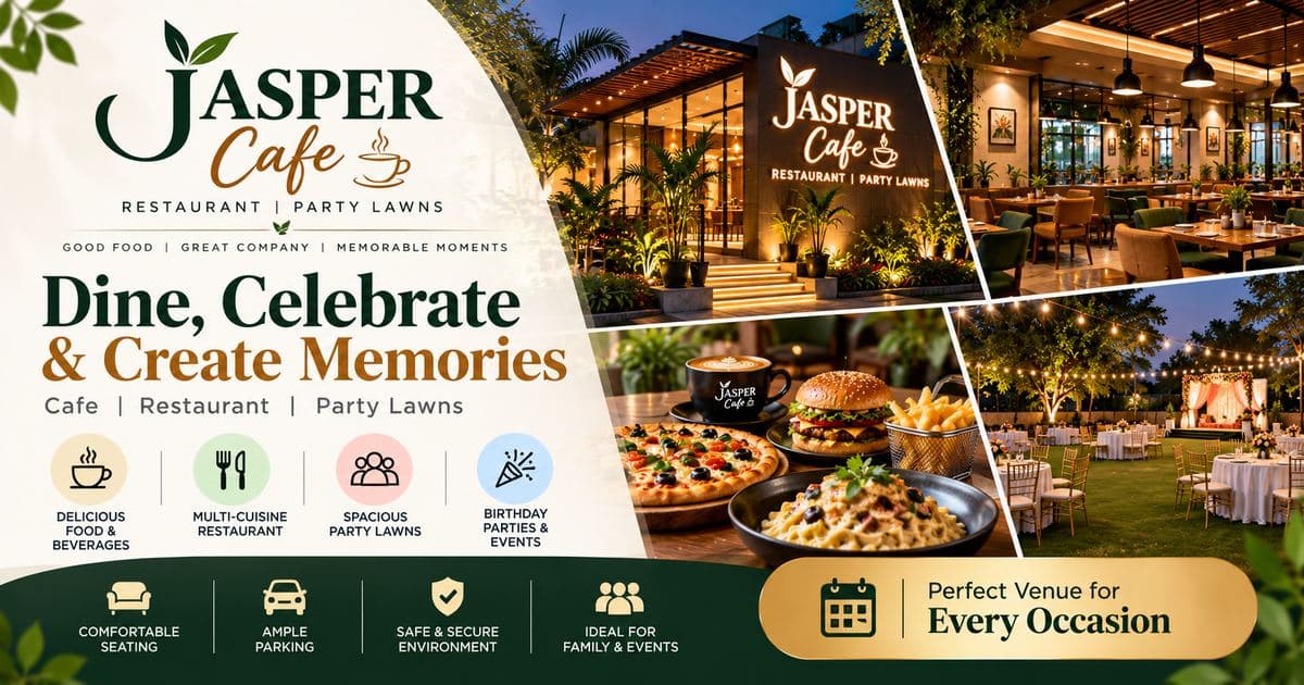 Jasper Cafe, Restaurant and Party Lawns